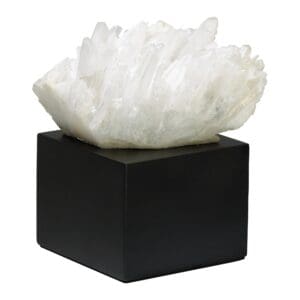 Quartz Table Accent | Black And White Crystal - Medium