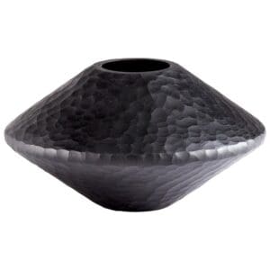Round Lava Vase | Black