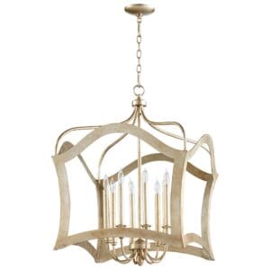 Milan Pendant 8-Light | Aged Silver Leaf