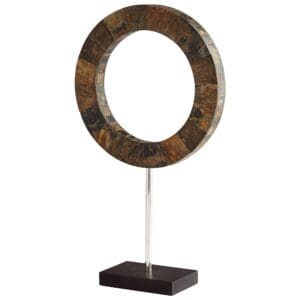 Portal Sculpture | Brown And Stainless Steel - Medium