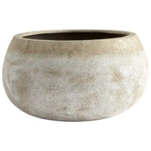 Round Stoney Planter | Ash Stone - Large