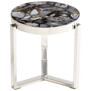 Geodance Side Table | Nickel