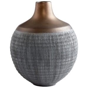 Osiris Vase | Charcoal Grey And Bronze - Large