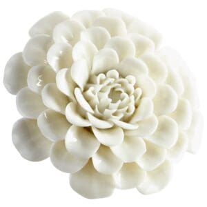 Flourishing Flowers Wall Decor | Off White Glaze - Small