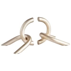 Goldie Locks Bookends | Antique Silver Leaf - Small