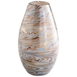Caravelas Vase | Metallic Sand Swirl - Small
