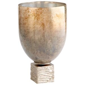 Tassilo Vase | Nickel And Ocean Glass - Small