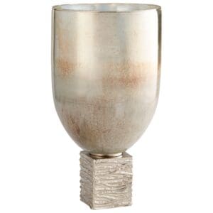 Tassilo Vase | Nickel And Ocean Glass - Large