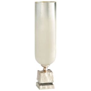 Isadora Vase | Nickel And Snow White Glass - Large