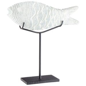 Grouper Sculpture | Clear And Frosted - Small