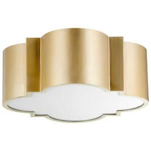 Wyatt Ceiling Mount 2-Light | Aged Brass