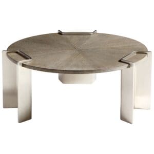 Arca Cocktail Table | Weathered Oak And Stainless Steel