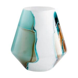 Wide Ferdinand Vase | Green And White