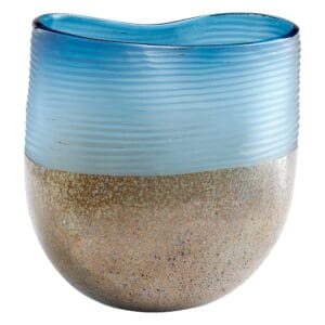 Europa Vase | Blue And Iron Glaze - Wide