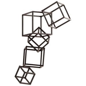 Cubed Tree Wall Art | Black