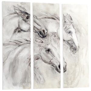 Galloping Wall Art | White