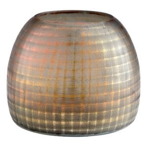 Gradient Grid Vase | Combed Irridescent Gold - Medium