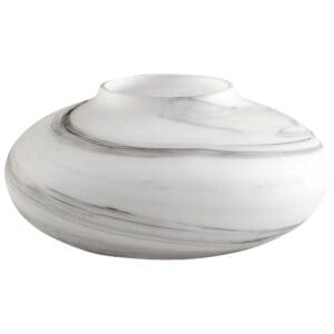 Moon Mist Vase | White And Black Swirl - Small