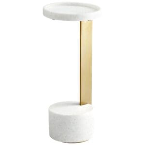 Kodiak Side Table | Gold & White
