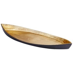 Alumbrar Tray | Matte Black And Gold - Medium