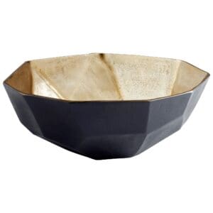 Radia Bowl | Matte Black And Gold - Medium