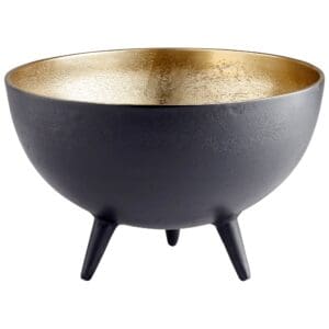 Inca Bowl | Matte Black And Gold - Medium