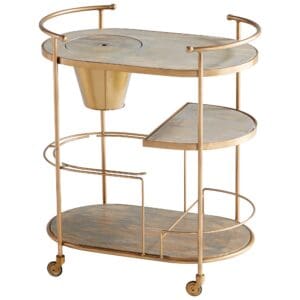 Barcraft Bar Cart | Antique Brass