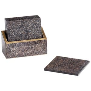 Arless Coasters | Brown & Bronze