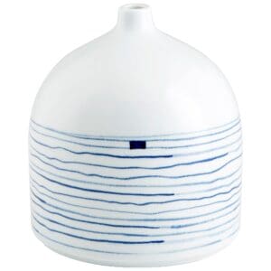 Whirlpool Vase | Blue And White - Small