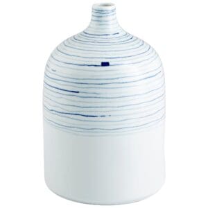 Whirlpool Vase | Blue And White - Medium