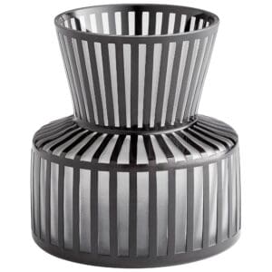 Lined Up Vase | Black - Small