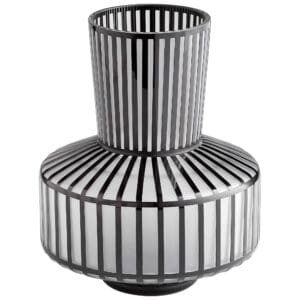 Lined Up Vase | Black - Medium
