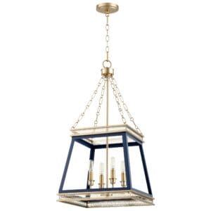 Gerard Pendant - | Blue & Aged Brass
