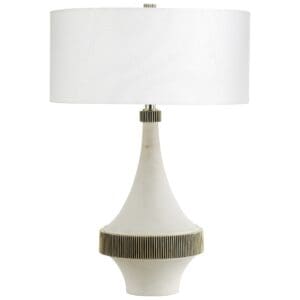 Saratoga Table Lamp Designed by J Kent Martin | White