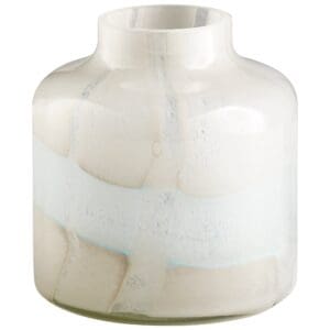 Lucerne Vase | Tan And Aqua - Small