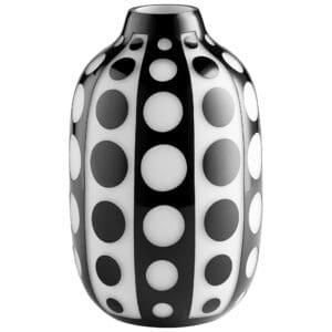 Petroglyph Vase | Black And White - Medium