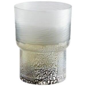 Canyonland Vase | Clear And Guilded Silver - Squat