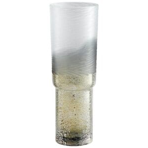 Canyonland Vase | Clear And Guilded Silver - Tall