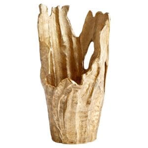 Pyroclastic Monochrome Vase - | Gold - Medium