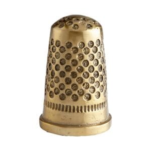 Sewing Thimble Token | Aged Brass