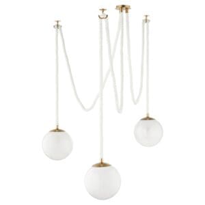 Rockport 3 Light Pendant | Aged Brass