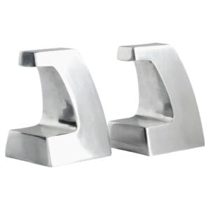 Apostrophe Bookends Designed by J Kent Martin | Polished Aluminum