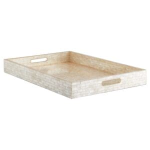 Triton Rectangle Tray Designed by J Kent Martin | Pearl - Large