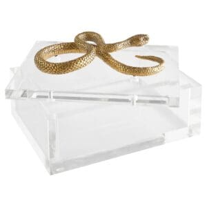 Snake Box Designed by Thom Filicia | Clear | Brass