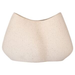 Organic Pinched Bowl Designed by Thom Filicia | Grainy White