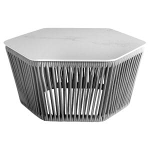 Hexagon Table | White | Grey