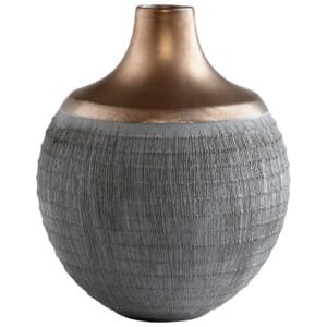 Osiris Vase | Charcoal Grey And Bronze - Medium