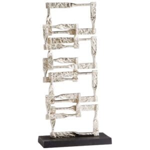 Akira Sculpture | Matte Black And Nickel - Medium