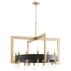 Archibald Chandelier 24-Light | Noir & Aged Brass
