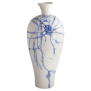 Neos Vase Designed by Seth Vaughn | White | Blue | Black - Large